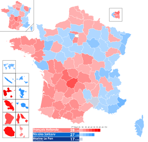 Élection présidentielle française de 2012 T1 carte départements & régions.svg