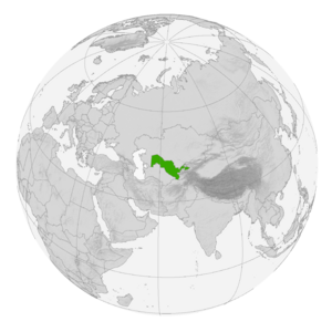 Узбекистан на карте мира