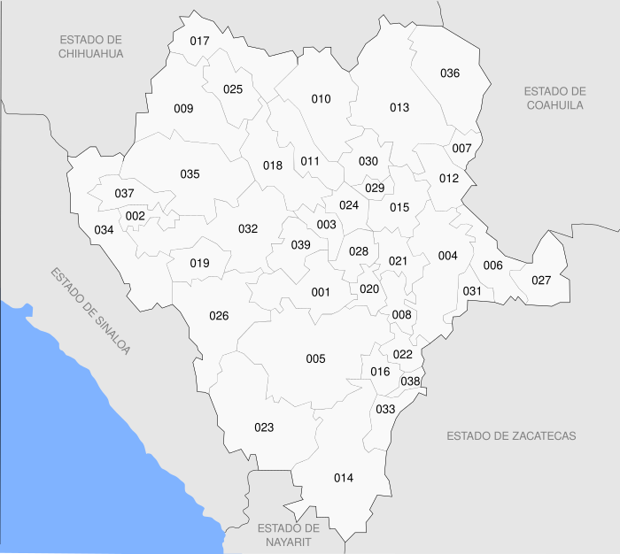 Municipios de Durango.svg