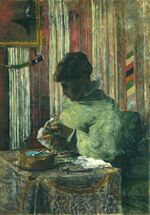 Paul Gauguin, 1880, The Embroiderer (La Brodeuse), oil on canvas, 116 x 81 cm, Foundation E.G. Bührle.jpg