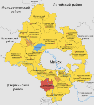 Самохваловичский сельсовет на карте