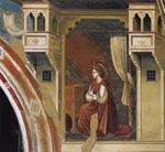 Giotto di Bondone - No. 15 Annunciation - The Virgin Receiving the Message - WGA09191.jpg