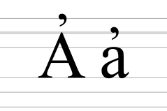 Latin letter A with comma above.svg