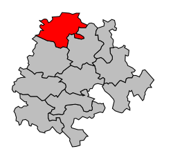 Кантон на карте департамента Верхняя Гаронна