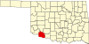 Map of Oklahoma highlighting Tillman County.svg