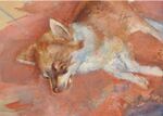 Sleeping puppy by Petrov-Vodkin (1916, priv.col).jpg