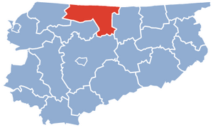 Бартошицкий повет на карте