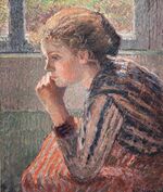 Camille Pissarro - Tête de jeune fille de profil dite La Rosa (PD 1113).jpg