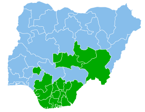 Nigeria presidential election 2015 - blue and green.svg
