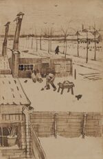 Vincent van Gogh - View from the window of Vincent's studio in winter I (1883).jpg