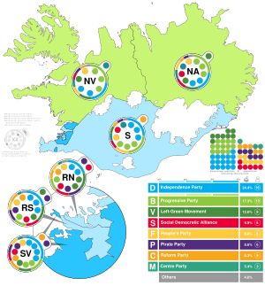 2021 Iceland parliamentary election results map ENG.svg