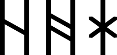 Haglaz in elder, anglo-saxon and younger futhark.svg
