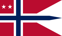 Rank Flag of a Rear Admiral of the Royal Norwegian Navy.svg
