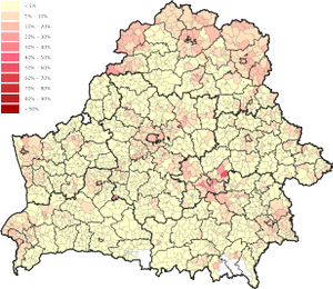 Russians in communes of Belarus (2009).png