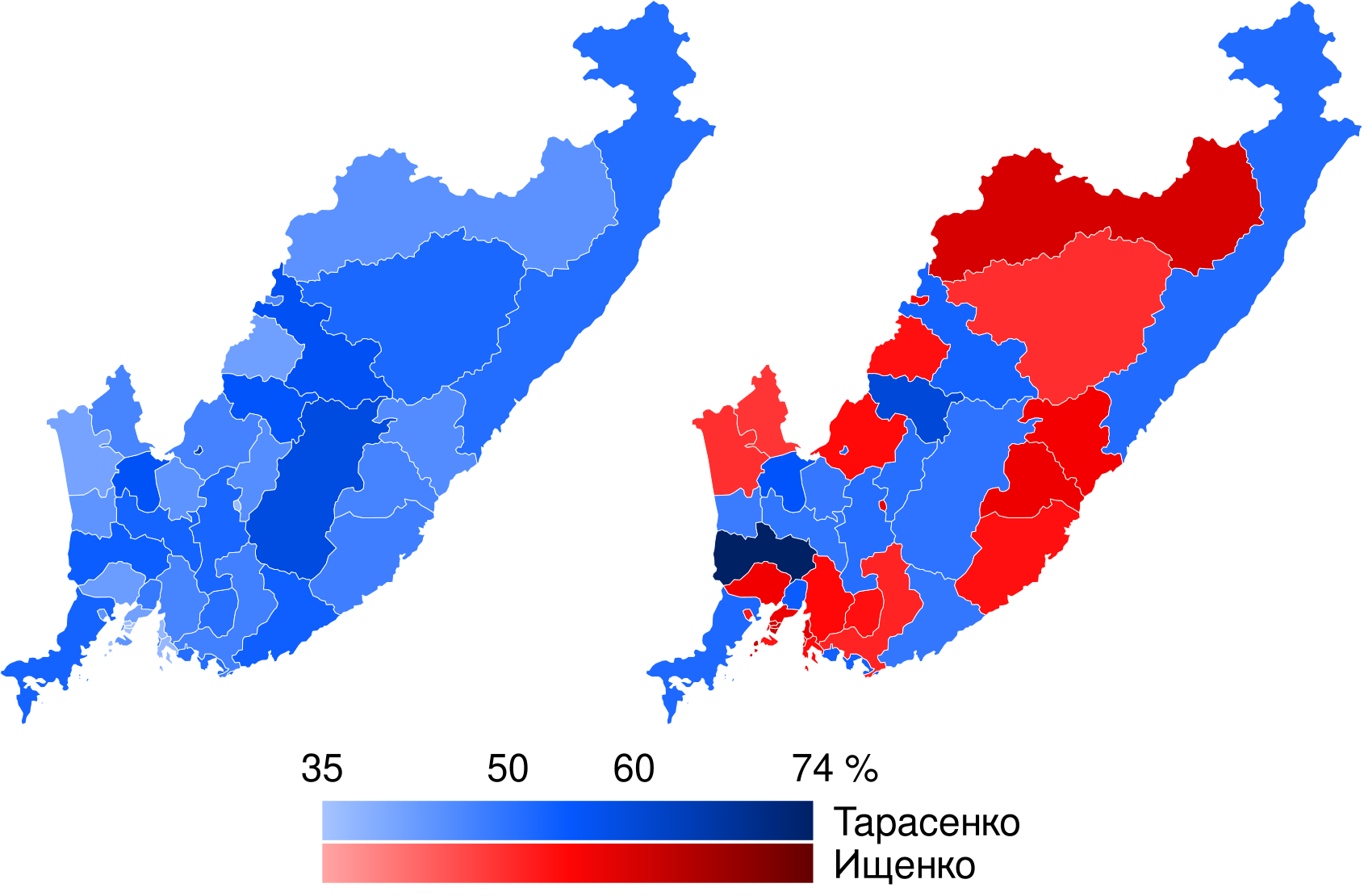 September 2018 Primorsky Krai gubernatorial election map.svg