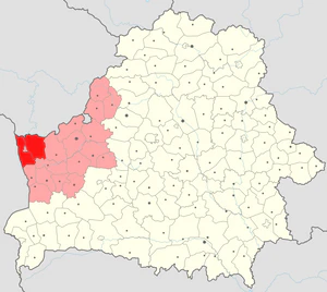 Гродненский район на карте