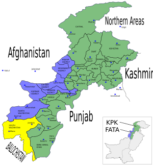 Южный Вазиристан на карте