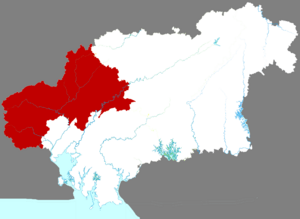 Циньбэй на карте