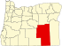 Map of Oregon highlighting Harney County.svg