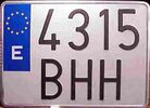 Matrícula automovilística España 2000 4315 BHH motocicleta.jpg