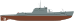 Shadowgraph Malyutka class VI series submarine.svg