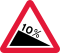 Steep hill downwards (10&nbsp;%)