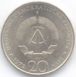 20 Mark DDR 1972 - Wilhelm Pieck - Wertseite.JPG