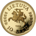 LT-1999-10litų-Lithuanian gold coins-a.png