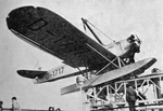 Heinkel HE 12 on catapult SS Bremen L'Air September 15,1929.jpg