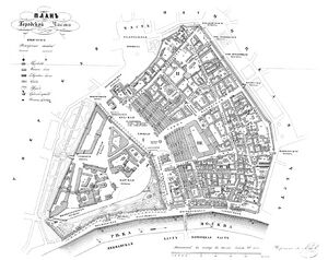 Городская часть в атласе Хотева (1852)