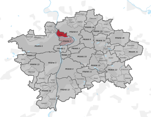 Прага-Троя на карте