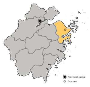 Нинбо на карте