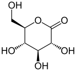 Glucono-delta-lactone-2D-skeletal.svg