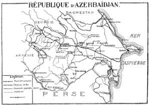 Карта АДР, представленная МИД АДР на Парижской мирной конференции (1919 год) [2]