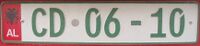Albania diplomatic license plate CD 06-10.jpg