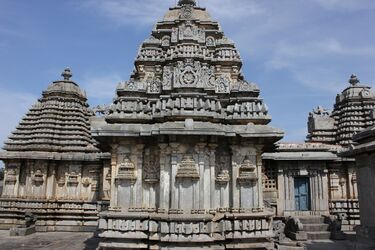 Close up view of shrines at Lakshmi Devi temple complex at Doddagaddavalli.JPG
