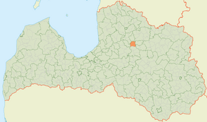 Дзербенская волость на карте