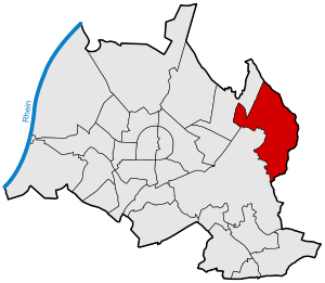 Locator map Grötzingen in Karlsruhe.svg