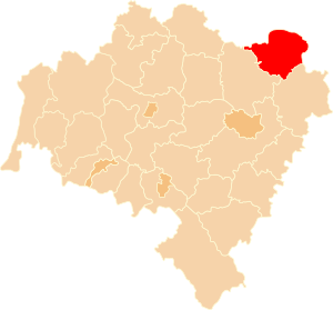 Миличский повят на карте