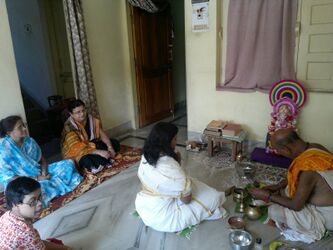 A Ganesh Puja inside a home, Rourkela Eastern India 2012.jpg