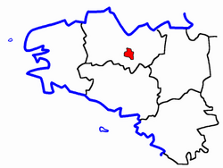 Кантон на карте департамента Кот-д’Армор
