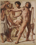 Ingres - Studies for The Martyrdom of Saint Symphorien (Lictors, Stone Thrower, and Spectator).jpg