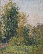 Camille Pissarro - Paysage avec deux personnages, Eragny, automne (PD 1470).jpg