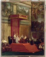 Ingres - Pope Pius VII (Luigi Barnaba Chiaramonti) attending chapel, 1820.jpg
