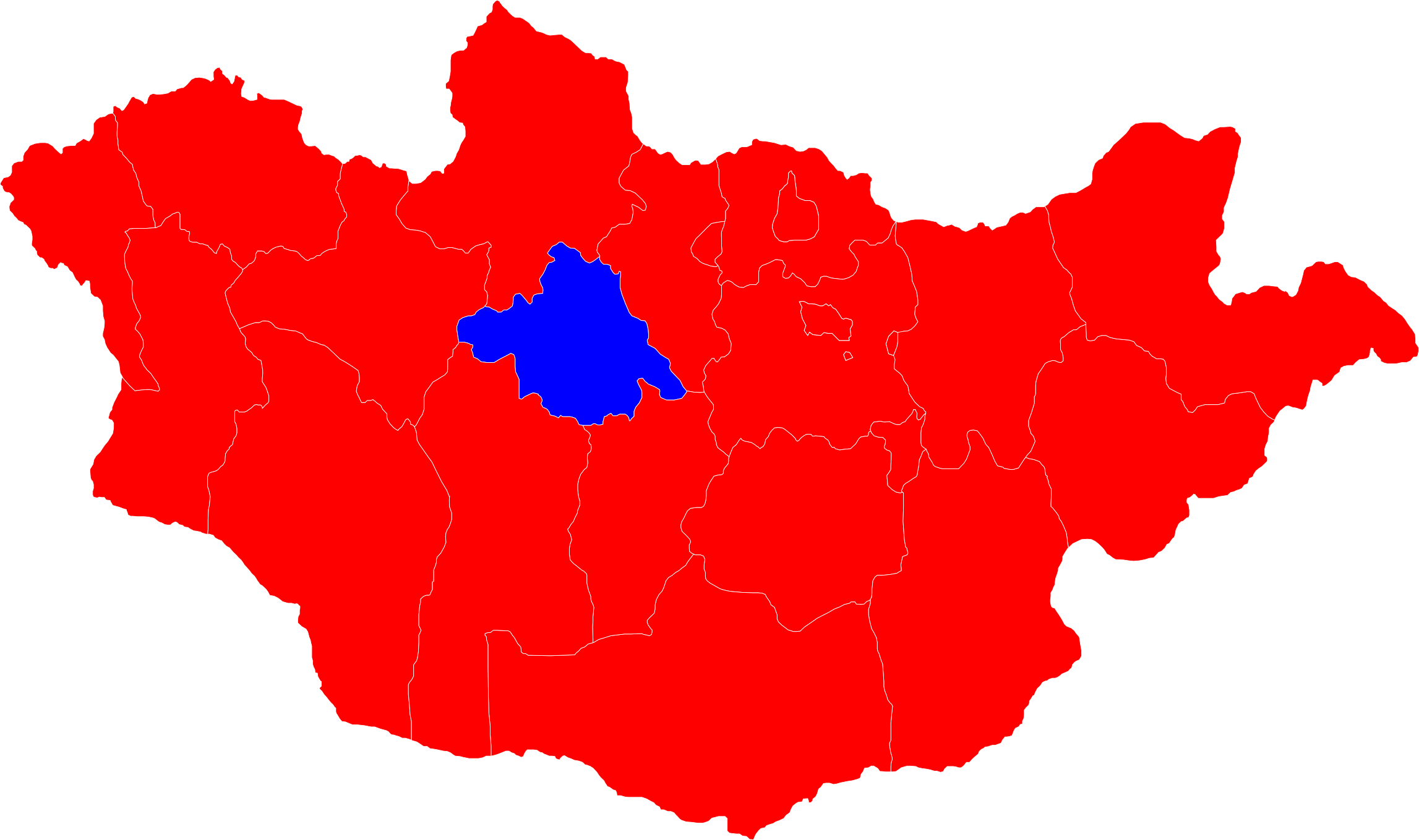 Mongolia President Elections 2001.svg
