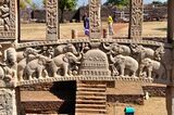 Stupa of Ramagrama - Bottom Architrave - Rear Side - East Gateway - Stupa 1 - Sanchi Hill 2013-02-21 4464.JPG