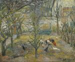 Camille Pissarro - Basse-cour à la maison rouge, Pontoise (PD 536).jpg
