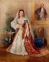 Lady in court dress by Strelkovskiy.jpeg