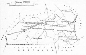 Петрокаменский район на карте