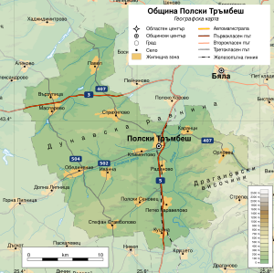 Община Полски-Трымбеш на карте